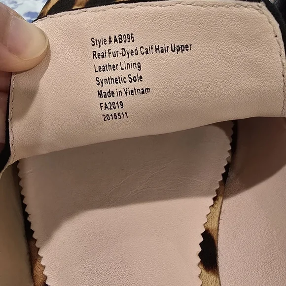 🪲 RARE J. Crew Leopard Print Mules 11 calf hair grandpa slippers​ - Picture 3 of 11